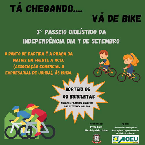 Uchoa sedia Corrida Esportiva de Pedestre e 3º Passeio Ciclístico “Vá de Bike”