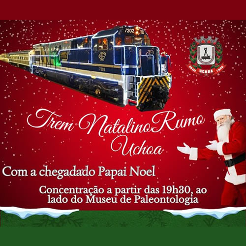O Trem Natalino da Rumo vai ter uma parada em Uchoa este ano