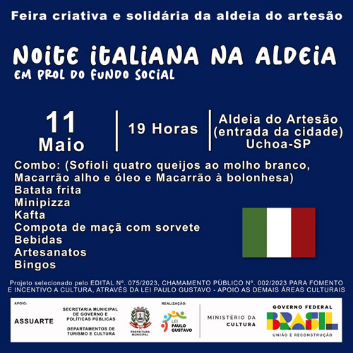 Noite Italiana na Aldeia