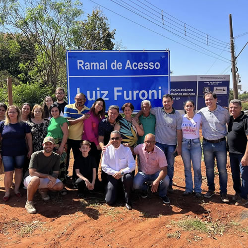 Prefeito promove entrega do Ramal de Acesso Luiz Furoni 